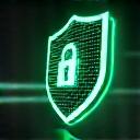 Shield with lock icon over digital payment interface
